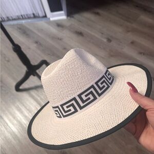Valentino White Woven Straw Hat
